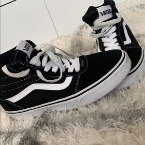Black high top old school vans
